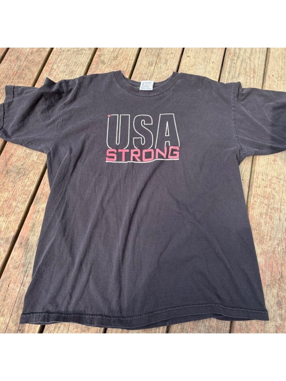 USA Strong Black‎ T-Shirt Bayside Heavyweight